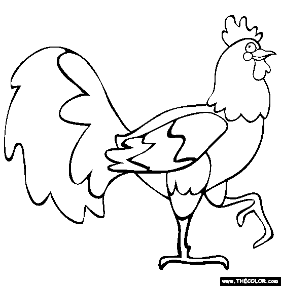 Year of the Rooster Coloring Page